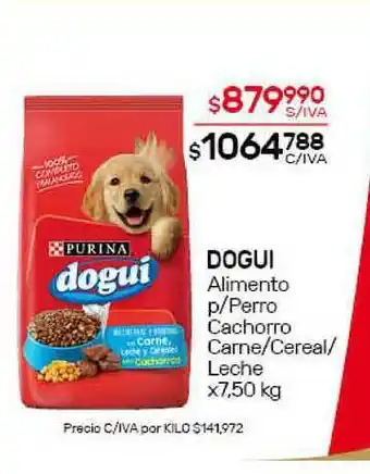 Nini Mayorista Dogui Alimento P Perro Cachorro Carne Cereal Leche x 7.50kg oferta