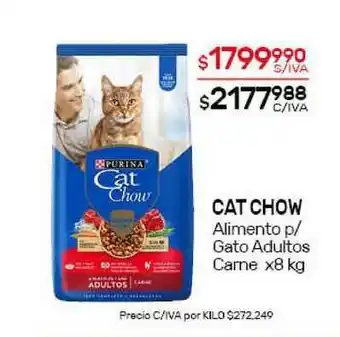 Nini Mayorista Cat Chow Alimento P Gato Adultos Carne x 8kg oferta