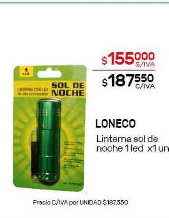 Nini Mayorista Loneco Linterna Sol De Noche 1 Led oferta