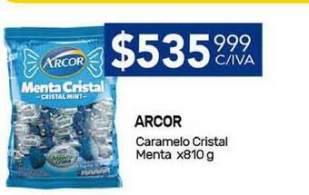 Nini Mayorista Arcor Caramelo Cristal Menta x 810g oferta