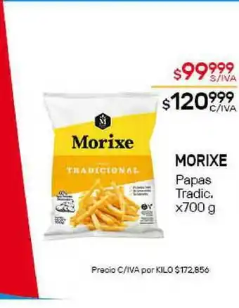 Nini Mayorista Morixe Papas Tradic. x 700g oferta