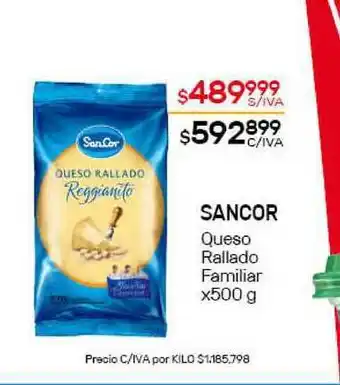 Nini Mayorista Sancor Queso Rallado Familiar x 500g oferta
