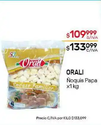 Nini Mayorista Orali ñoquis Papa x 1kg oferta