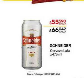 Nini Mayorista Schneider Cerveza Lata x 473ml oferta