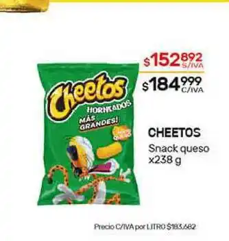 Nini Mayorista Cheetos Snack Queso x 238g oferta