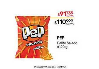 Nini Mayorista Pep Palito Salado x 120g oferta