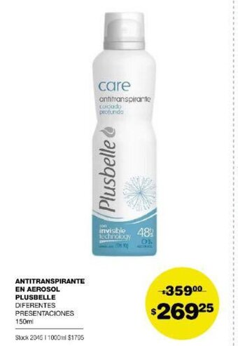 Atomo Conviene Plusbelle Antitranspirante En Aerosol oferta