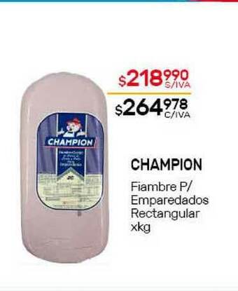 Nini Mayorista Champion Fiambre P Emparedados Rectangular oferta