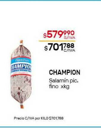Nini Mayorista Champion Salamín Pic. Fino oferta