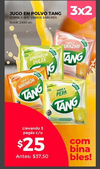 Supermercados Tadicor Tang Jugo En Polvo oferta