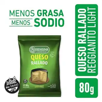 Josimar Queso rallado light la serenisima 80 gr oferta