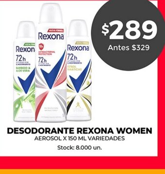 Supermercados Tadicor Rexona Women Desodorante oferta
