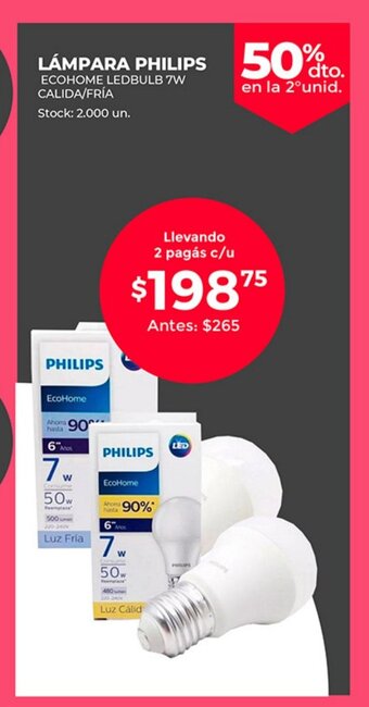 Supermercados Tadicor Philips Lampara oferta