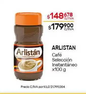 Nini Mayorista Arlistan Café Selección Instantáneo x 100g oferta