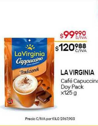 Nini Mayorista La Virginia Café Capuccino Doy Pack x 125g oferta