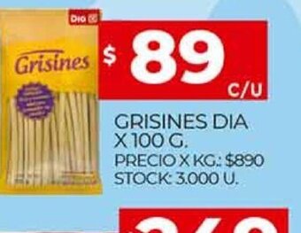 Supermercados DIA Grisines Dia oferta