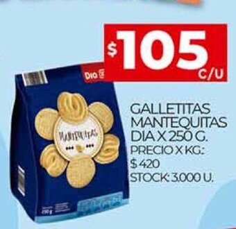 Supermercados DIA Galletitas Mantequitas Dia oferta