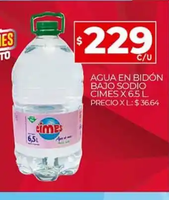 Supermercados DIA Cimes 6.5L Agua En Bidón Bajo Sodio oferta
