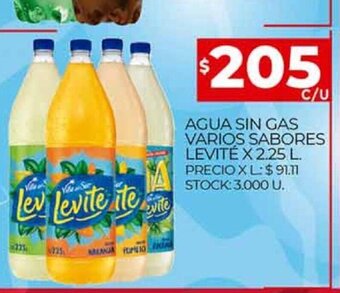 Supermercados DIA Agua Sin Gas Varios Sabores Levité 2.25L oferta