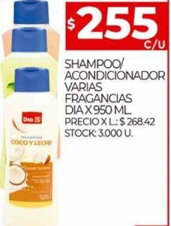 Supermercados DIA Shampoo/Acondicionador Varias Fragancias oferta