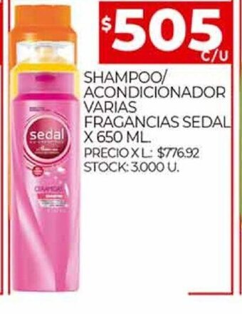 Supermercados DIA Shampoo/Acondicionador Varias Fragancias Sedal oferta