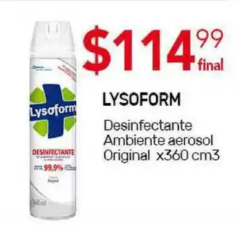 Nini Mayorista Lysoform Desinfectante Ambiente Aerosol Original x 360 cm3 oferta