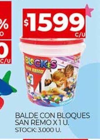 Supermercados DIA Balde Con Bloques San Remo oferta