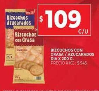 Supermercados DIA Bizcochos Con Grasa Azucarados Dia oferta