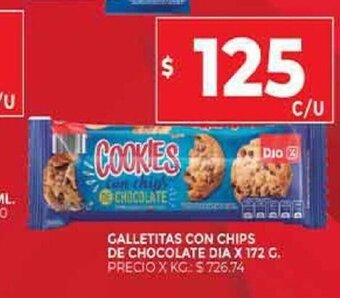 Supermercados DIA Galletitas Con Chips de Chocolate Dia oferta