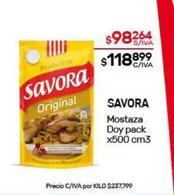 Nini Mayorista Savora Mostaza Doy Pack x 500cm3 oferta