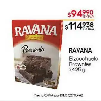 Nini Mayorista Ravana Bizcochuelo Brownies x 425g oferta