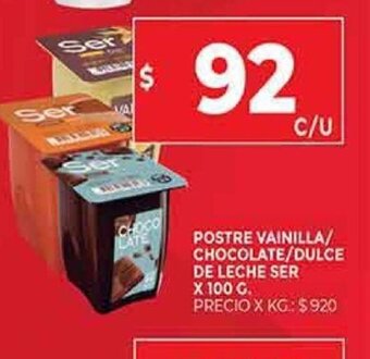 Supermercados DIA Postre Vainilla/Chocolate/Dulce de Leche Ser oferta