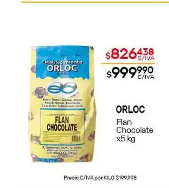 Nini Mayorista Orloc Flan Chocolate x 5kg oferta