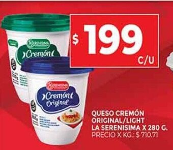 Supermercados DIA Queso Cremón Original/Light La Serenisima oferta