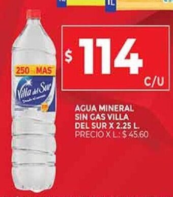 Supermercados DIA Agua Mineral Sin Gas Villa Del sur 2.25L oferta