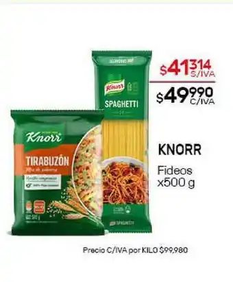 Nini Mayorista Knorr Fideos x 500gr oferta