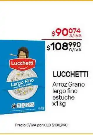Nini Mayorista Lucchetti Arroz Grano Largo Fino Estuche x 1kg oferta
