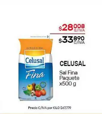 Nini Mayorista Celusal Sal Fina 500g oferta