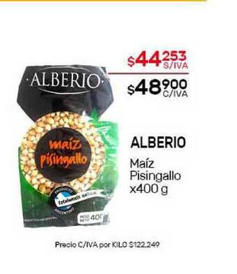 Nini Mayorista Alberio Maíz Pisingallo x 400g oferta