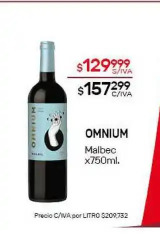 Nini Mayorista Omnium Malbec x 750ml oferta
