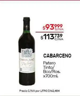 Nini Mayorista Caberceno Patero Tinto Bco Ros. x 700ml oferta