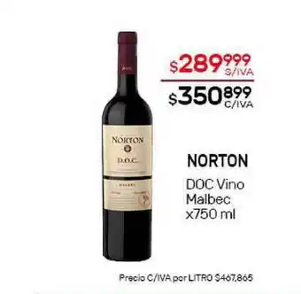 Nini Mayorista Norton Doc Vnino Malbec x 750ml oferta