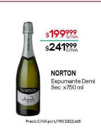 Nini Mayorista Norton Espumante Demi Sec x 750ml oferta