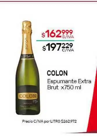 Nini Mayorista Colon Espumante Extra Brut x 750ml oferta
