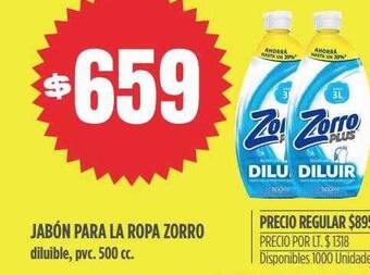 Supermercados Vea Jabón para la ropa zorro oferta
