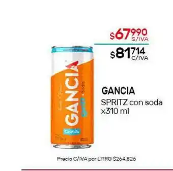 Nini Mayorista Gancia Spritz Con Soda x 310ml oferta