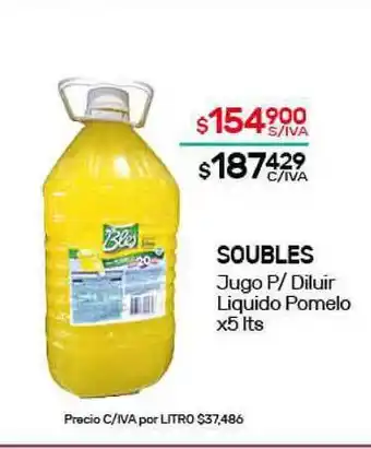 Nini Mayorista Soubles Jugo P Diluir Liquido Pomelo x 5lts oferta