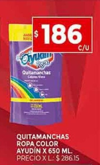 Supermercados DIA Quitamanchas ropa color ayudin X 650 ML. oferta