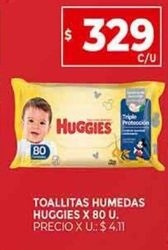 Supermercados DIA HUGGIES toallitas humedas huggies X 80 U. oferta