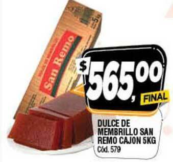 Supermercados Yaguar Dulce De Membrillo San Remo Cajon 5Kg oferta